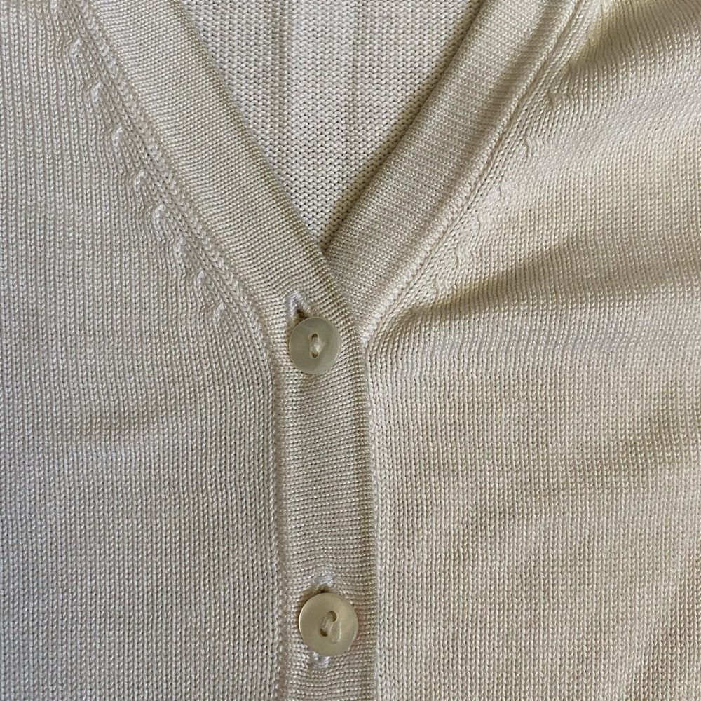 Brooks Brothers white/ beige cardigan - Picture 5 of 6